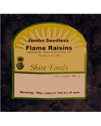 Shire Foods Jumbo Seedless Flame Raisins (300g)