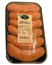 Wenlock Edge Pork, Plum & Ginger Sausages