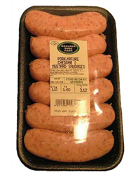 Wenlock Edge Pork, Cheddar & Mustard Sausages