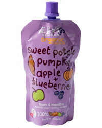 Ella's Kitchen Sweet Potatoes,Pumpkins,Apples & Blueberries-4 m