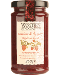 Wooden Spoon Strawberry & Raspberry No Added Sugar Spread (260g)